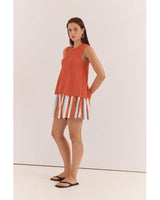 Krista Pointelle Tank - Burnt Orange 