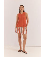 Krista Pointelle Tank - Burnt Orange 8 