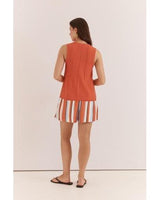 Krista Pointelle Tank - Burnt Orange 