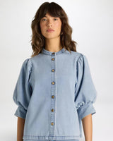 Lila Denim Balloon Shirt