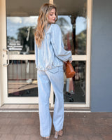 Lila Denim Bubble Jacket
