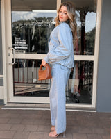 Lila Denim Bubble Jacket