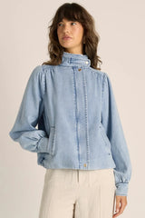 Lila Denim Bubble Jacket