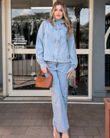 Lila Denim Bubble Jacket