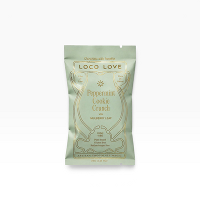 Loco Love Chocolate | Truffle Bar Singles – Peppermint Cookie Crunch