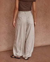 Lucie Soft Balloon Pant - Stone -House of Holabox