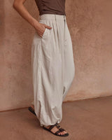 Lucie Soft Balloon Pant - Stone -House of Holabox
