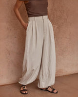Lucie Soft Balloon Pant - Stone 6 -House of Holabox