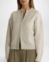 Lumi Zip Up Jumper - Snow Marle - White
