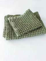 'Mama and Tochter' 100% Organic Cotton Rustic Waffle Face Cloth - Light Olive-House of Holabox