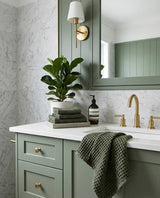 'Mama and Tochter' 100% Organic Cotton Rustic Waffle Face Cloth - Light Olive-House of Holabox