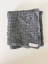 'Mama and Tochter' 100% Organic Cotton Rustic Waffle Tea Towel - Charcoal-House of Holabox