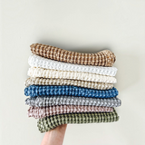 'Mama and Tochter' 100% Organic Cotton Rustic Waffle Tea Towel - Light Grey-House of Holabox