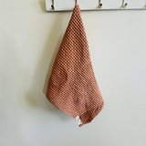'Mama and Tochter' 100% Organic Cotton Rustic Waffle Tea Towel - Terracotta-House of Holabox