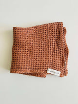 'Mama and Tochter' 100% Organic Cotton Rustic Waffle Tea Towel - Terracotta-House of Holabox
