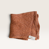 'Mama and Tochter' 100% Organic Cotton Rustic Waffle Tea Towel - Terracotta-House of Holabox