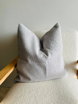 'Mama and Tochter' Boucle Cushion Cover - Silver-House of Holabox