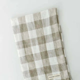 ‘Mama And Tochter’ French Linen Tea Towels - Assorted-Olive Gingham-House of Holabox