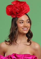 Morgan & Taylor Cindy Floral Fascinators - Red
