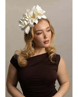 Morgan & Taylor  Devon Headpiece In White