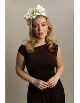 Morgan & Taylor  Devon Headpiece In White