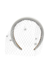 Morgan & Taylor Lilah Veil Headband White -House of Holabox