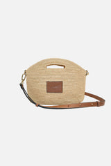 ‘NIM’  Leather Trimmed Raffia Mini