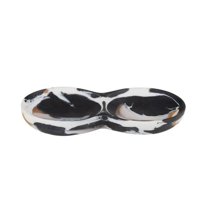 Noir Resin Double Bowl