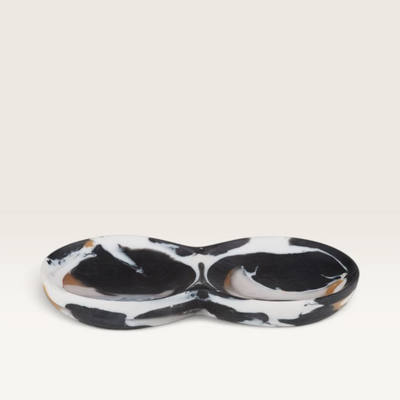 Noir Resin Double Bowl – Black