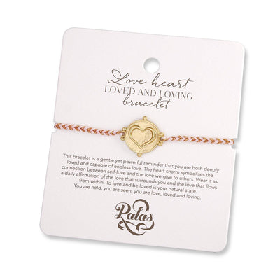 Palas Jewellery Lotus Manifest Bracelet Collection – Love heart ‘loved and loving’