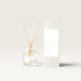 Palm Beach Collection 50ml mini reed diffuser in Clove & Sandalwood with glass bottle and matching gift box.