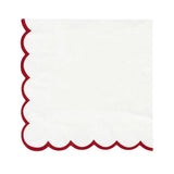 Paper Napkins - Assorted Designs-Scalloped Red/white-House of Holabox