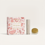 House of Holabox Stray Willow Peaches & Cream Silk Lip Duo featuring a sugar lip scrub and conditioning lip balm.