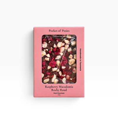 Pocket of Posies & Co | Tasmanian Raspberry Macadamia Dark Chocolate