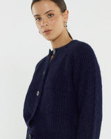 Posie Fluffy Cardi - Navy