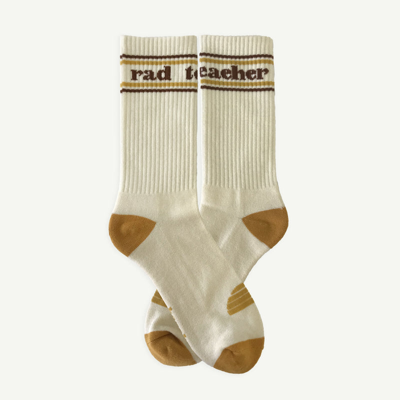 ‘Banabae’ Rad Teacher Organic Cotton Crew Socks