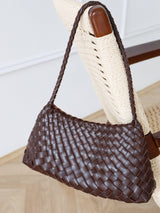 Roselle Woven Shoulder Bag in Brown-House of Holabox