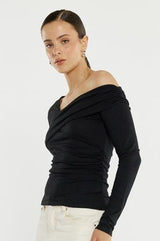 TESS ASSYM TOP - Black