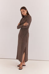 Ashini Long Sleeved Ruched Dress