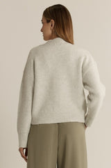 Lumi Zip Up Jumper - Snow Marle