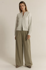 Lumi Zip Up Jumper - Snow Marle