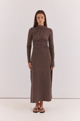 Ashini Long Sleeved Ruched Dress