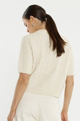 GIA CABLE CARDI - Cream
