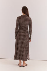 Ashini Long Sleeved Ruched Dress