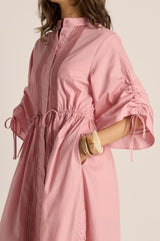 Etta Lace Detailed Dress - Dusty Rose