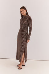 Ashini Long Sleeved Ruched Dress
