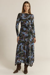 Alix Mesh Dress - Blurred Floral