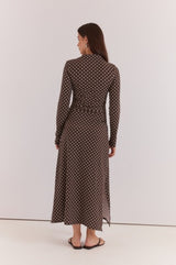 Ashini Long Sleeved Ruched Dress