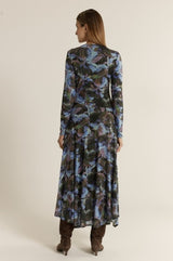 Alix Mesh Dress - Blurred Floral