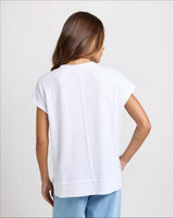 Shirley Short Sleeve Tee - White -House of Holabox